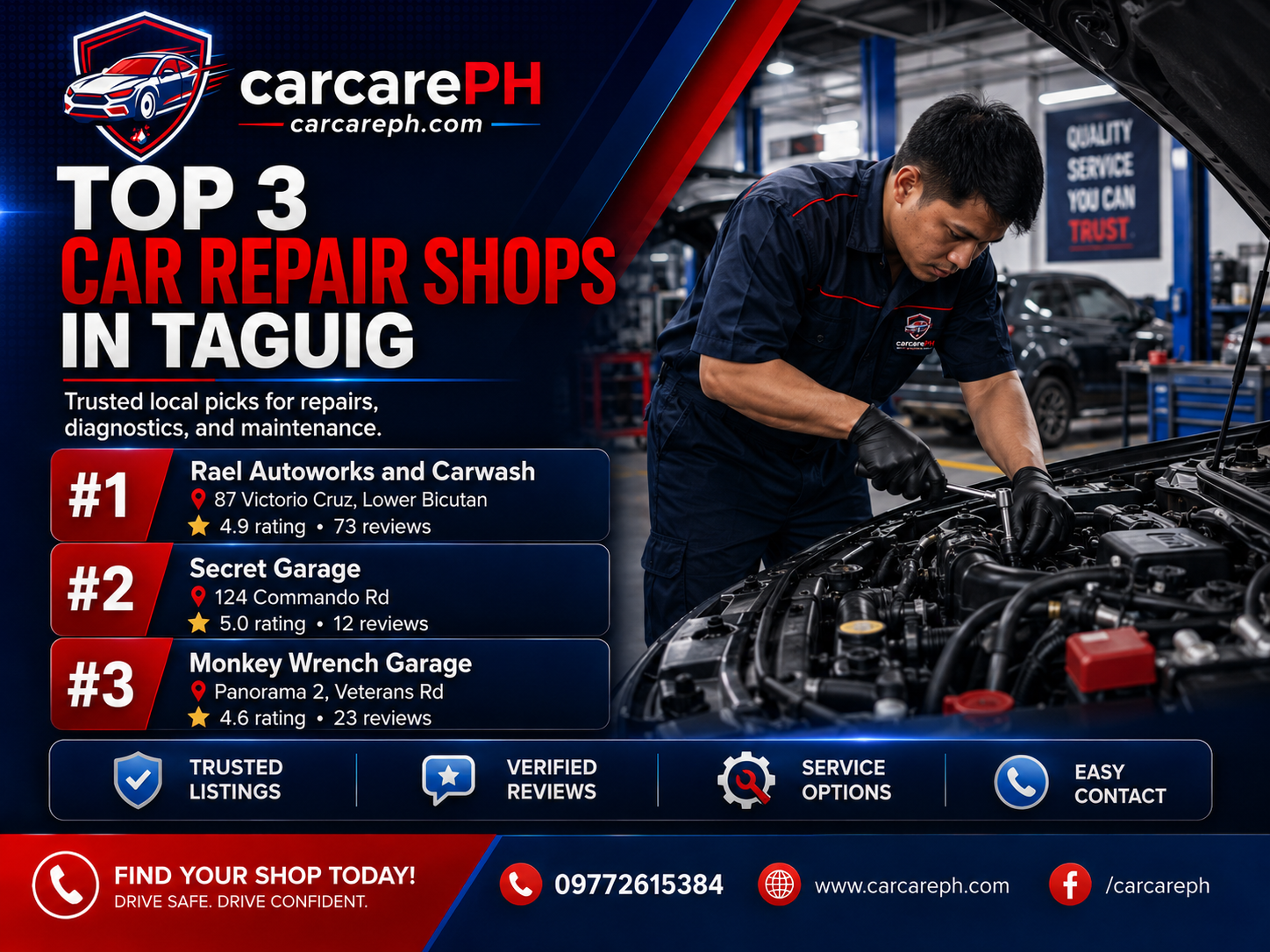 Top 3 Car Repair Shops in Taguig (2026)